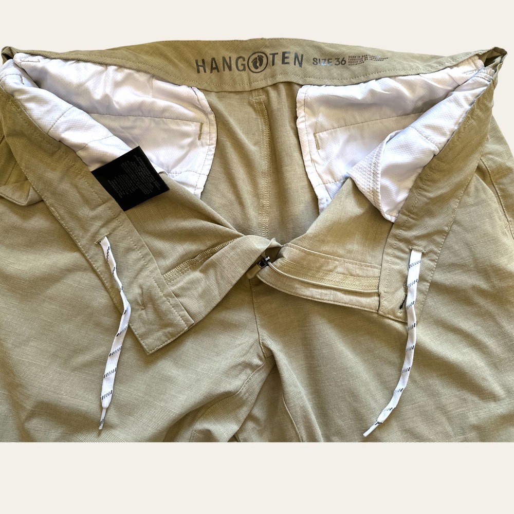 Hang Ten Men's Lightweight 4way stretch Quick Dry Hybrid Short, Twillio - Picture 2 of 8